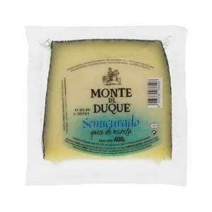 MONTE DUQUE Queso mezcla semicurado cuña 400 g.