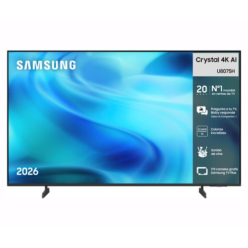Televisión 127 cm (50") LED SAMSUNG TU50U8075HUXXC, 4K, Tizen, Dolby digital plus, USB, 3HDMI, 60Hz.