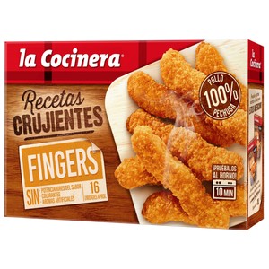 Imagen de LA COCINERA Fingers de pollo (pollo empanado y prefrito) Recetas crujientes 320 g.