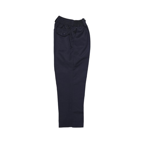 Pantalón de uniforme premium con cintura elástica azul marino, talla 3.