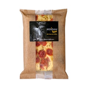 Imagen de MININNI BUÉNE Focaccia de semola de trigo duro con tomates cherry y AOVE 210 g.