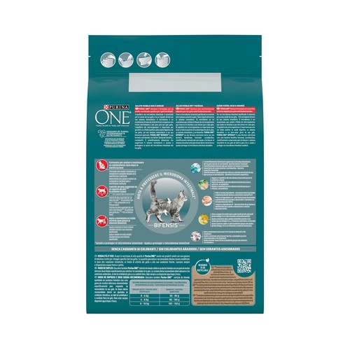 PURINA ONE Alimento para gatos esterilizados rico en pollo  2,8 kg.