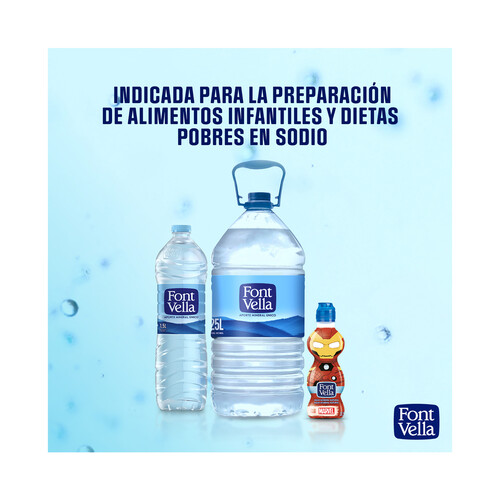 FONT VELLA Agua mineral, tapón sport botella 33 cl.