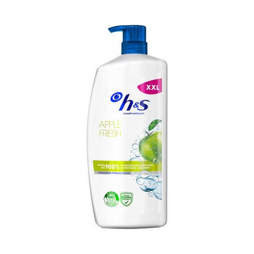 H&S Champú anticaspa de uso diario con micro bioma protect H&S Apple fresh 1 l.