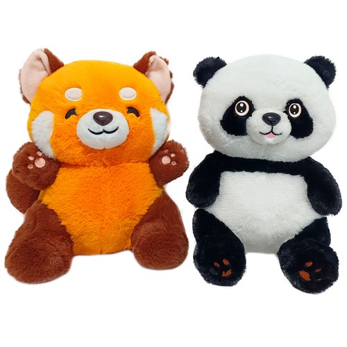 Peluche Oso Panda 28 cm hecho con materiales sostenibles, modelos surtidos, ONE TWO FUN