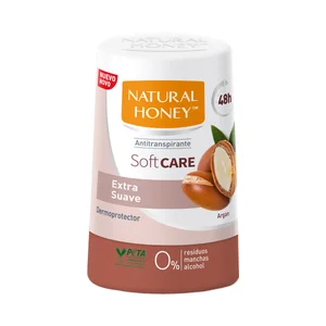 NATURAL HONEY Soft care Desodorante roll on unisex, extra suave. aroma a argán 50 ml.