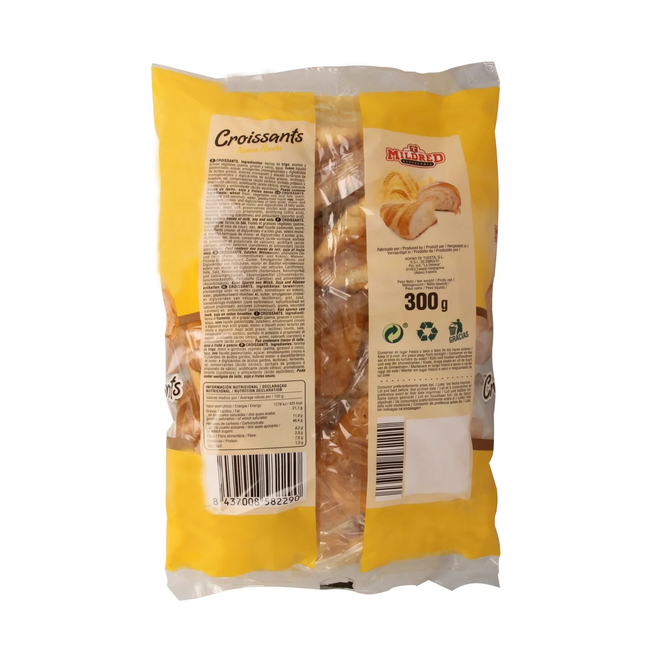 Croissants envasados individuales 300 g.