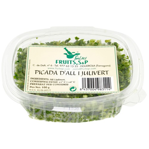 FRUTIS Picadillo de ajo y perejil en tarrina 100 g.