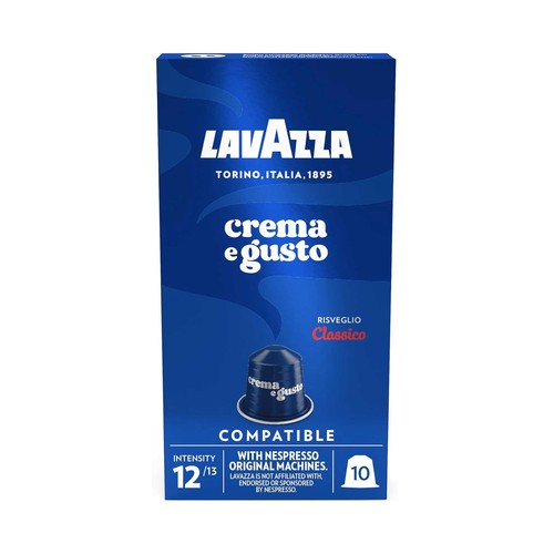LAVAZZA Café en Cápsulas de aluminio crema e gusto 10 uds. Intensidad 12/13 57 g.