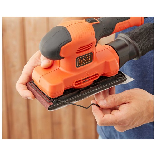 Lijadora orbital 150W, hoja 1/3, 14.000 rpm, BLACK + DECKER BEW220-QS.