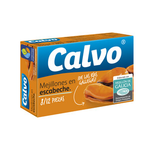 Imagen de CALVO Mejillones en escabeche, 8/12 piezas 69 g