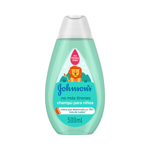 JOHNSON'S Champú para niños, que deja el cabellos suave, liso y fácil de peinar JOHNSON´S No más tirones 500 ml.
