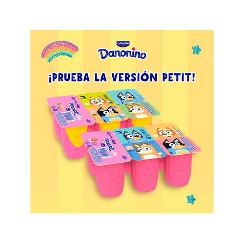 DANONINO Petit líquido para beber, con sabor a fresa DANONINO de Danone 4 x 100 g.