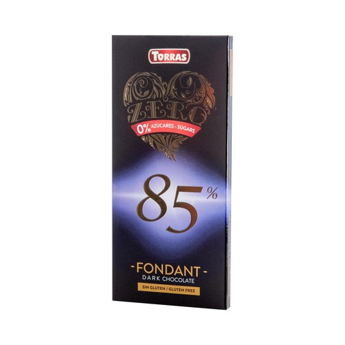 TORRAS Chocolate negro 85% sin azúcares añadidos 100 g.