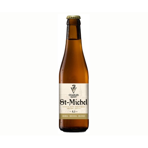 CHARLES QUINT Cerveza rubia abadia st.Michel 33 cl.