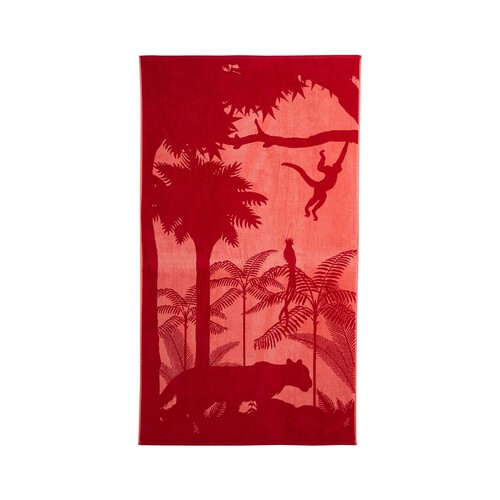 Toalla de playa jacquard velour, 90x160cm, 100% Algodón, 420g/m², ACTUEL. diferentes modelos, 1 unidad.