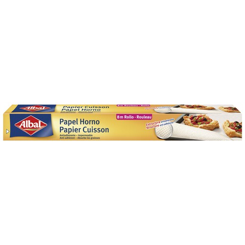 ALBAL Papel de horno 8 metros ALBAL ZIPLOC 1 ud.