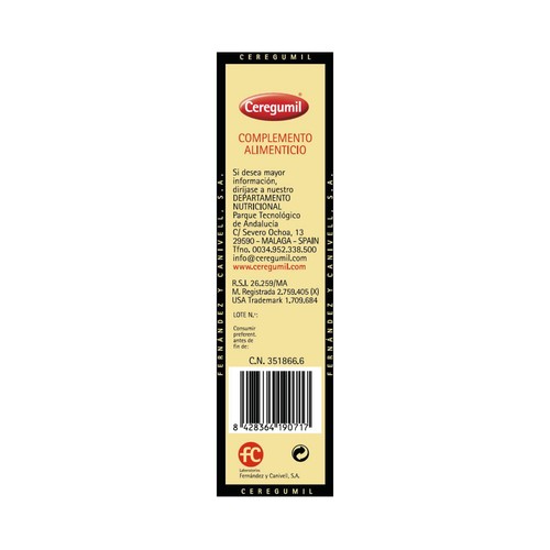 CEREGUMIL Complemento alimenticio a base de extractos de cereales y leguminosas CEREGUMIL 200 ml.