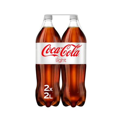 COCA COLA LIGHT Refresco de cola light pack 2 botellas PET de 2 l.
