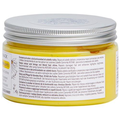 CAMOMILA INTEA Mascarilla capilar hidratante para cabellos rubios naturales, teñidos o con mechas 250 ml.
