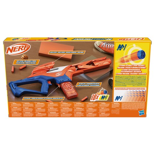 Lanzador Nerf N series Pinpoit con 18 dardos, +8 años, NERF.