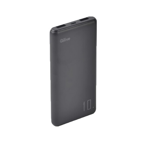 Batería portátil QILIVE Power Bank, 10000 mAh.
