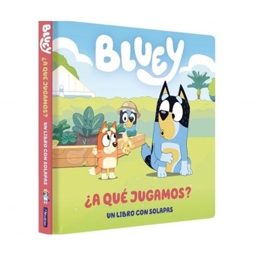 Libro de cartón con solapas - ¿A qué jugamos?, BLUEY. Género: infantil.