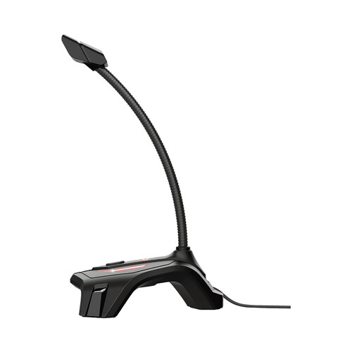 Micrófono gamer TRUST GXT 215 Zabi, iluminación Led, cuello flexible, conexión Usb.