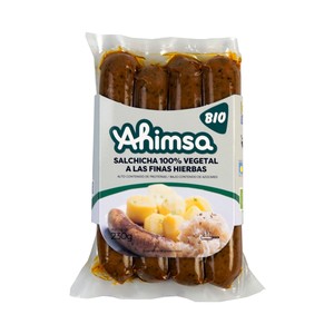 Imagen de AHIMSA Salchichas vegetales ecológicas a las finas hierbas 230 g.