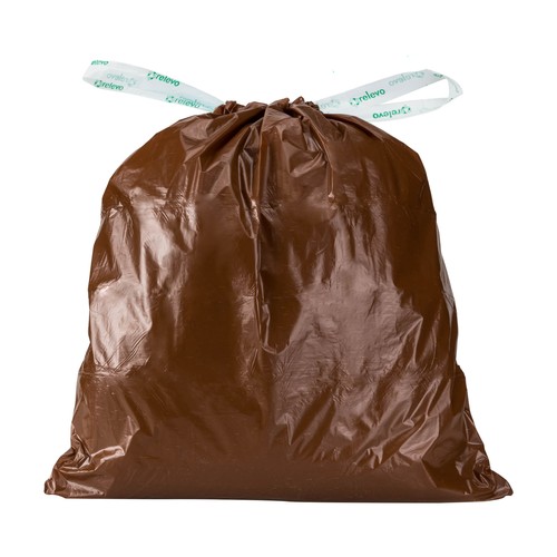 RELEVO Bolsa de basura 100% reciclado, 15 unidades, capacidad de 10 a 20 l.