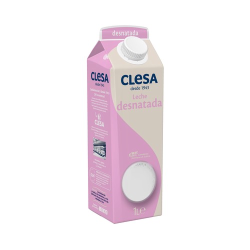 CLESA Leche desnatada de vaca de origen gallego de bienestar animal Bienatur 1 .