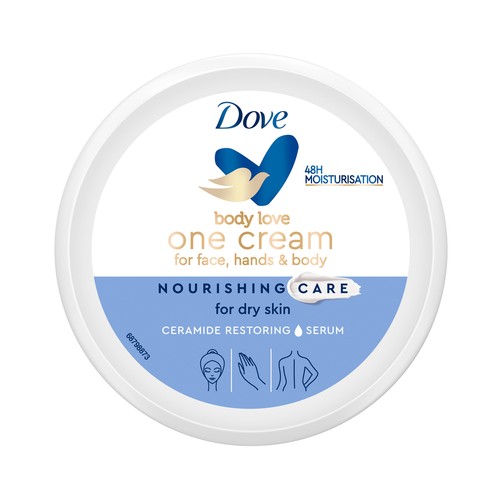 DOVE Nourishing care Crema de manos, cara y cuerpo para piel seca 250 ml.