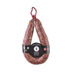 SABORES SIERRA DE MADRID Chorizo picante de ciervo, elaborado sin gluten ni lactosa 250 g.