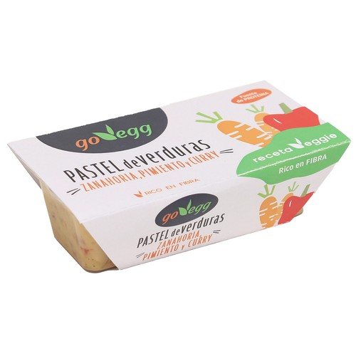 GO-VEGG Pastel de verduras (zanahoria, pimiento y curry), listo para comer 170 g.