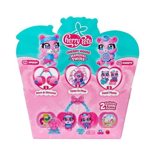 CHERRY PETS Cherry Houses 2 figuras hámsters gemelos