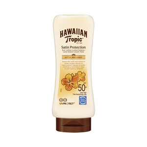 Imagen de HAWAIIAN TROPIC Protector solar resistente al agua con acabado satinado y FPS 50+ (muy alta) HAWAIIAN TROPIC 200 ml.