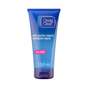 CLEAN & CLEAR Gel exfoliante de uso diario, anti puntos negros con micropartículas exfoliantes 150 ml.