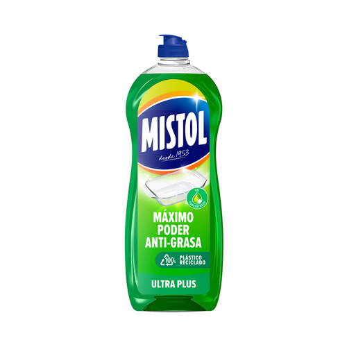 MISTOL Ultra plus Detergente concentrado lavavajillas a mano 650 ml.