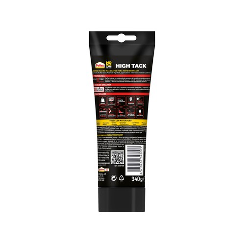 Adhesivo de montaje blanco PATTEX No Más Clavos Para Todo HighTack, 340grs.