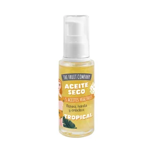 THE FRUIT COMPANY Aceite seco con 5 aceites vegetales (repara, hidrata y embellece), aroma tropical 40 ml.