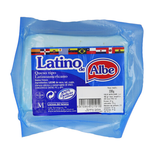 ALBE Queso tierno Latino ALBE 330 g.
