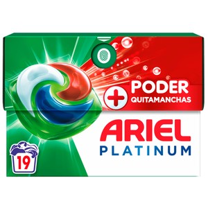 Imagen de ARIEL 3 en1 Detergente en cápsulas poder quitamanchas 19 lav.