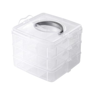 Imagen de Set de 3 cajas apilables 15,4 x 15,3 x 13 cm, ALCAMPO.