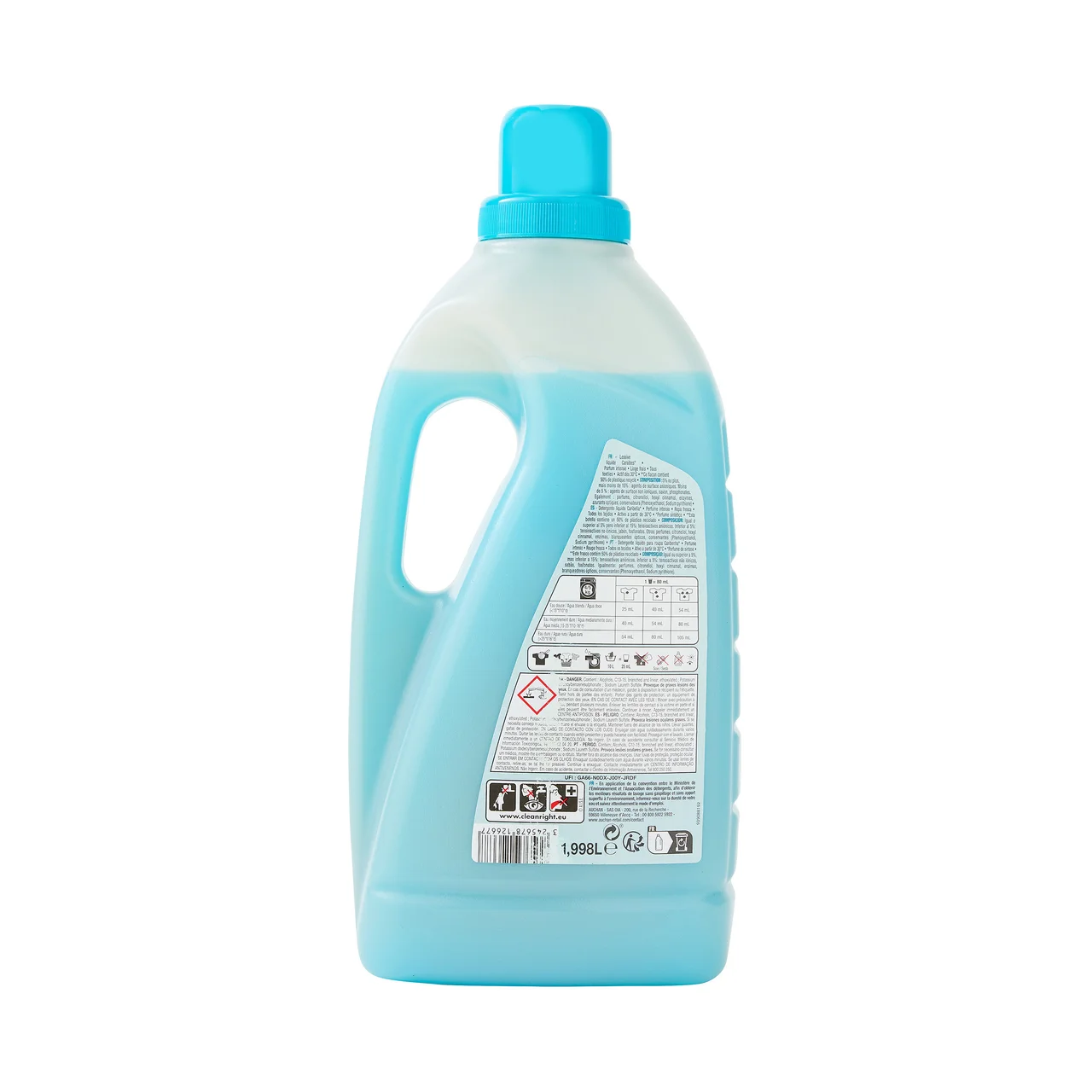 PRODUCTO ALCAMPO Detergente líquido Caribe 37 ds. 2 l.