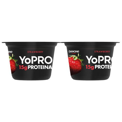 YOPRO de Danone Yogur con sabor a fresa, proteínas y sin azúcares añadidos  ni grasa 2 x 160 g. - Alcampo ¡Haz tu Compra Online y Recoge Más de 50.000  Productos a