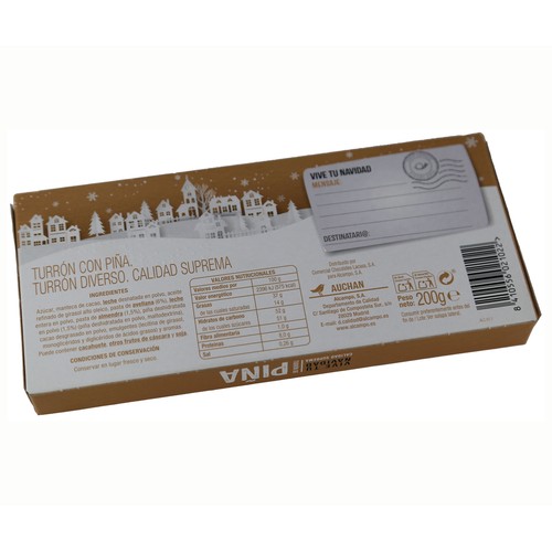 PRODUCTO ALCAMPO Turrón de piña 200 g.