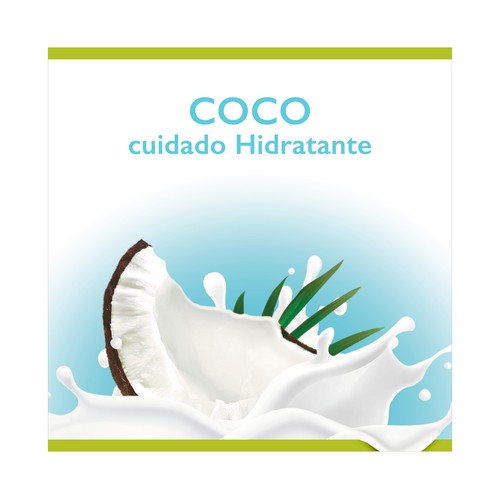 PALMOLIVE Natural balance Gel de baño o ducha textura crema, con leche nutritiva y extracto de coco 600 ml.
