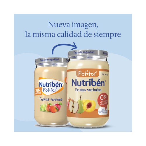 NUTRIBÉN Potitos® de frutas variadas, a partir de 6 meses 235 g.