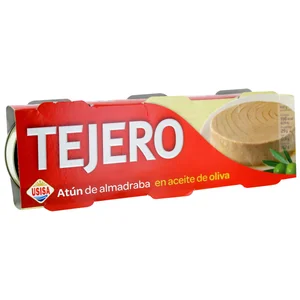 TEJERO Atún de almadraba en aceite de oliva lata de 52 g. pack de 3 uds.