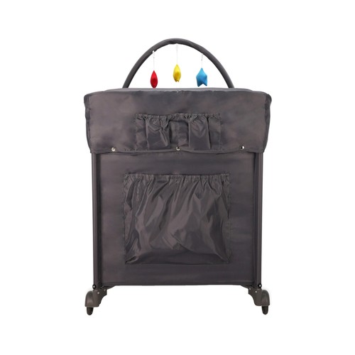Cuna de viaje, hasta 15kg, incluye base acolchada, elevador, cambiador, gatera y arco de juguetes, ASALVO Veleta.